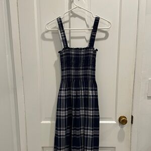 Hill House Anjuli Nap Dress, Navy Plaid
